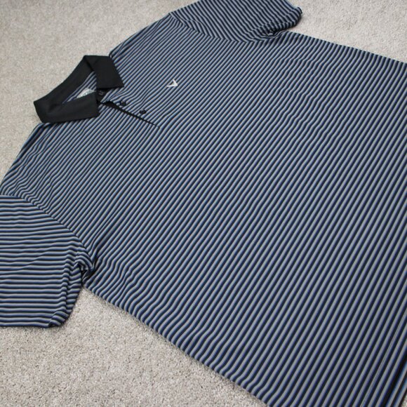 Callaway Opti-Dri Polo Shirt Adult 2XL XXL Blue/Gray/Black Short Sleeve Pullover - Picture 6 of 13